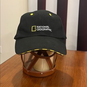 Vans X National Geographic Ball Cap Hat Adjustable black yellow Mens One Size